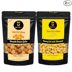 Besan Gatta and Moong Dal Mangodi Combo | Handmade | Rajasthani gatta mungodi (Besan Gatta (500g) + Mangodi (500g))