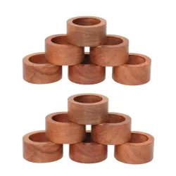 Handmade Wood Napkin Ring Set with Napkin Rings (NHNR- 06-12 M)