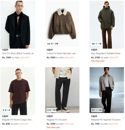 Image of H&M LOOT: Flat 60% OFF + Extra 10% Coupon Discount