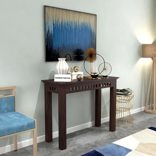 Image of HANDWOOD FURNITURE Sheesham Wood Console Table