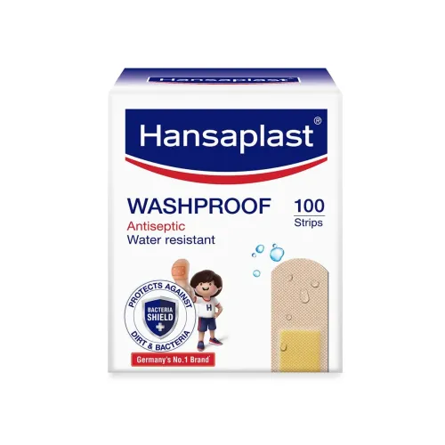 Image of Hansaplast Antiseptic Washproof Bandage for injury & wounds 100 Strips 