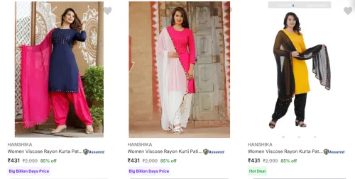 Image of Hanshika Women's Ethnic Sets upto 85% Discount