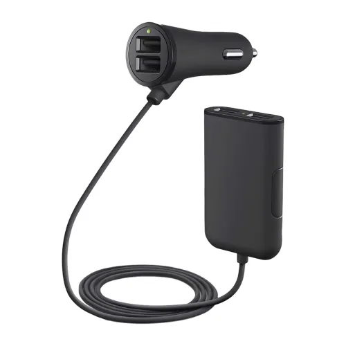 Image of HAPIPOLA CAR Accessories Quartet 24W | 4X USB Output Fast Charging LED Indicator | Wide Compatibility for Smart Phones