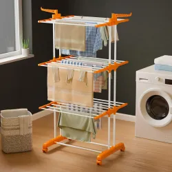 Happer Premium Clothes Stand for Drying with Wheels | 3 Layer Rack