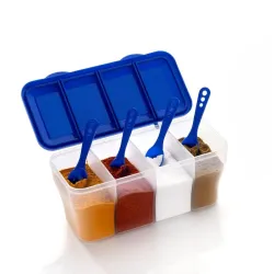 HAPPI Multipurpose Plastic 4 In 1 Masala Box for Kitchen