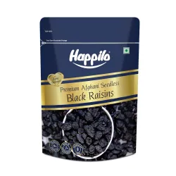 Happilo Premium Afghani Seedless Black Raisins 500g | Kali Kishmish/Kismis | Dry Fruits, Healthy Snacks | High in Antioxidants, Fiber & Potassium | Naturally Sweet & Tasty