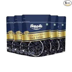 Happilo Premium Afghani Seedless Fresh Black Raisins, Po5