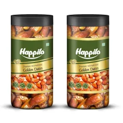 Happilo Premium Golden Dates Jar (2 x 400g)