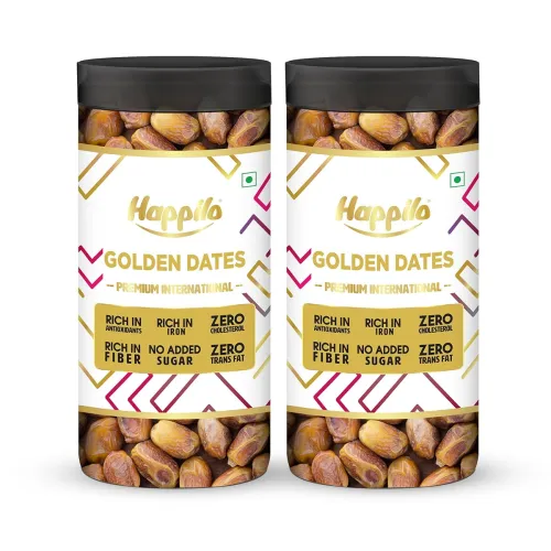 Image of Happilo Premium Golden Dates Jar 400g (Pack Of 2)