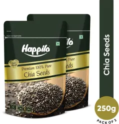 Happilo Premium Raw Authentic Chia Seeds (2 x 250 g)