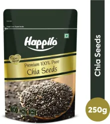 Happilo Premium Raw Authentic Chia Seeds  (250 g)