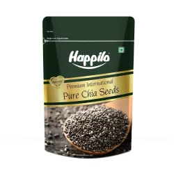 Happilo Premium Raw Chia Seeds 200g (Pack of 1) | Seeds for Eating | Healthy Snacks | Seeds for Weight Management | Nutrient-Rich Superfood, Rich in Omega-3 Fatty Acids, Fiber, Protein