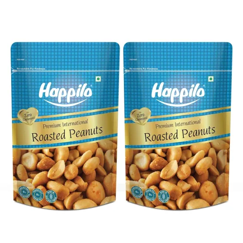 Image of Happilo Premium Roasted Peanuts 160g (Pack of 2), Rich in Protein, Fiber, and Essential Nutrients, Wholesome Snack, Rich