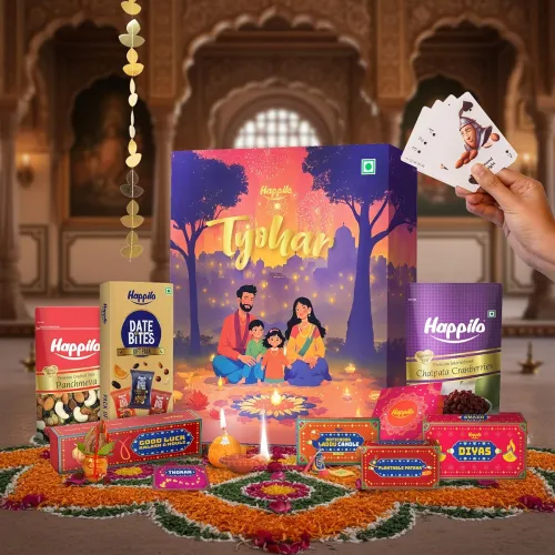 Image of Happilo Tyohar Diwali Gift Box with 10 Inclusions