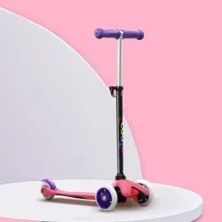 Happy Bear Kids Adjustable Glide Scooter Pink