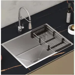 HAPPY HOMES 304 Stainless Steel Kitchen Sink (24X18X10 Inch)