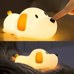 HAPPYBAG Kids Night Light Dog Lamp