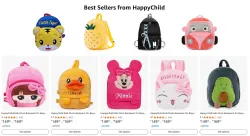 HappyChild Kids Plush Mini Backpack Little kids bags Starting Just ₹149