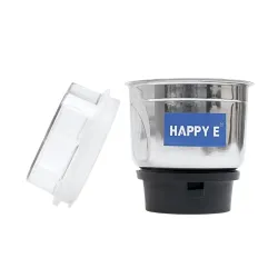 HAPPY E Stainless Steel Chutney Jar for Bajaj Mixer Grinders (400ml)