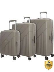 Kamiliant by American Tourister Hard Body Set of 3 Luggage 8 Wheels - Combination Lock-Endure(Small 55Cm|Medium 68Cm|Large 79Cm) - Beige