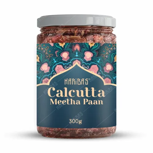 Image of HARIBAS Premium Calcutta Meetha Paan 300gm, Without Supari | Dry Paan Digestive, After-Meal Snack | Sweet Paan Hygienica
