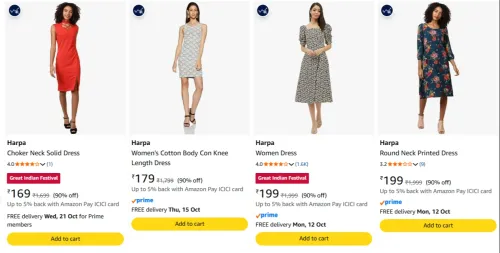 Image of Harpa Dresses starting at ₹169