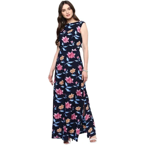 Image of Harpa Round Neck Printed Dresses