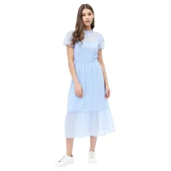 Harpa Womens Georgette Classic Midi Dress