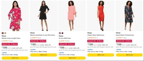 Image of Harpa Women's Clothing Starting @ ₹199