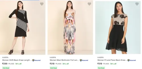 Image of Harpa Women's Dresses Starting @ ₹299