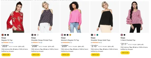 Image of Harpa Women's Tops at minimum 80% Discount