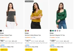 Harpa Womens Tops Starting @ ₹96 | Upto 90% Discount 