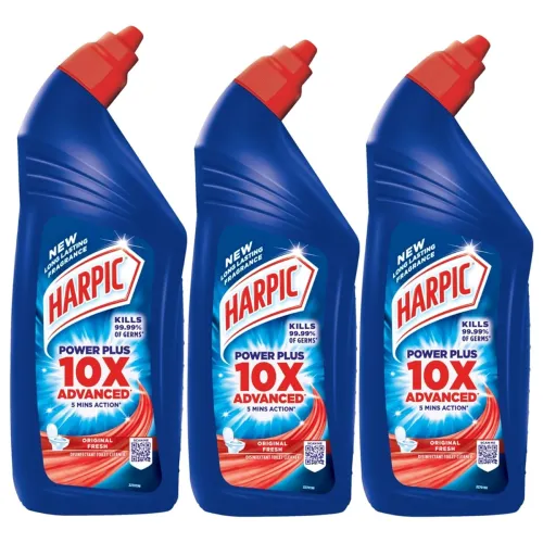 Image of Harpic Disinfectant Toilet Cleaner Liquid, Original - 1 L (Pack of 3) | India's # 1 Toilet Cleaner