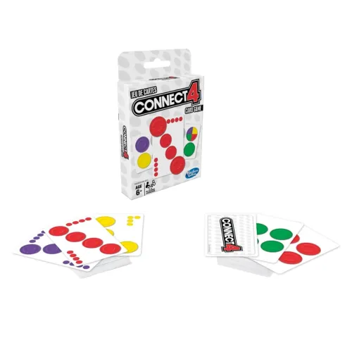 Image of Hasbro Gaming Connect 4 Card Game for Kids Ages 6 and Up, 2-4 Players 4-in-A-Row Game