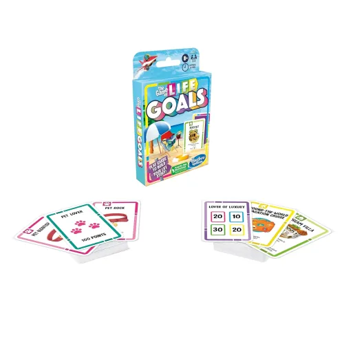 Image of Hasbro Gaming The Game of Life Goals,Quick-Playing Card for 2-4 Players,Life Card Game for Families and Kids Ages 8 and 