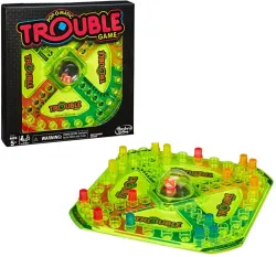 HASBRO GAMING Trouble Neon Pop Board Game