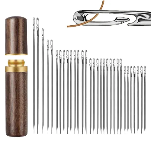 Image of HASTHIP® 30pcs Quilting Needle Self-threading