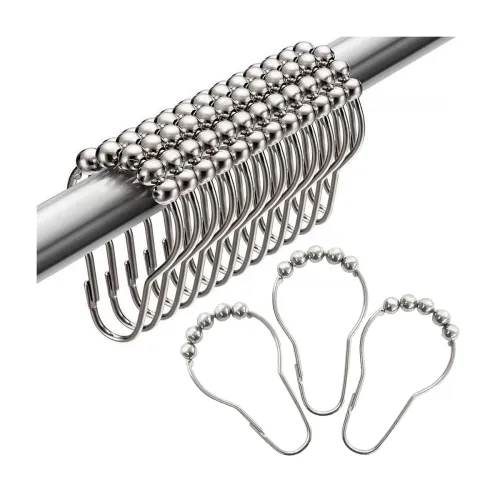 Image of HASTHIP Stainless Steel Curtain Hooks, 12Piece