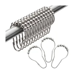 HASTHIP Stainless Steel Curtain Hooks, 12Piece