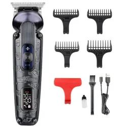 Hatteker Men Ht-6188 Premium Metal Body 0 Gapped T-Blade Outlining For Barbers Shape