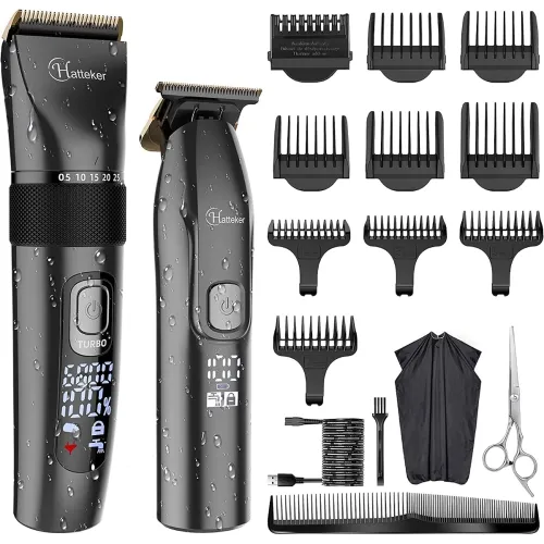 Image of Hatteker Professional Hair Clippers and T-Blade Trimmer for Men