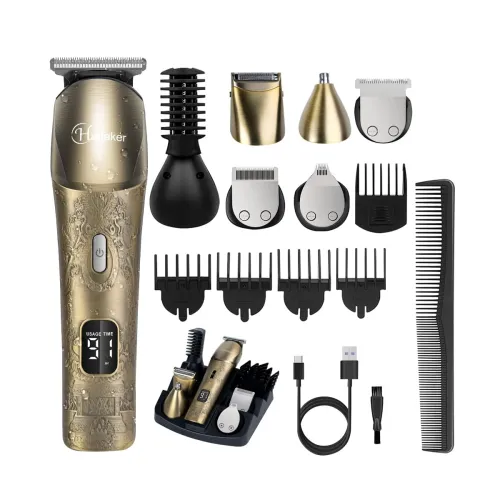 Image of Hatteker Upgraded Beard Trimmer for Men Waterproof Cordless Hair Clipper Electric Razor Shaving Grooming