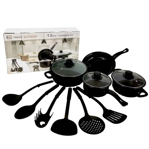 Image of Haus Alchemy 13-Piece Non-Stick Cookware Set (Induction Safe) 