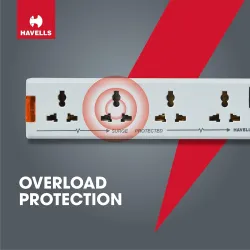 Havells 10V 6A 4-Way Extension Board 2400W with 1.5 Metre Wire