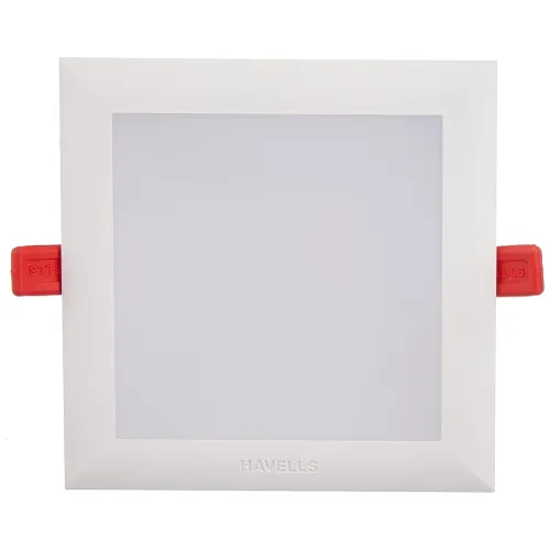 Image of Havells 10W LED Recessed Square Panel Light | (White)| Energy Efficient| Surge Protection| Premium Downlight for Home a
