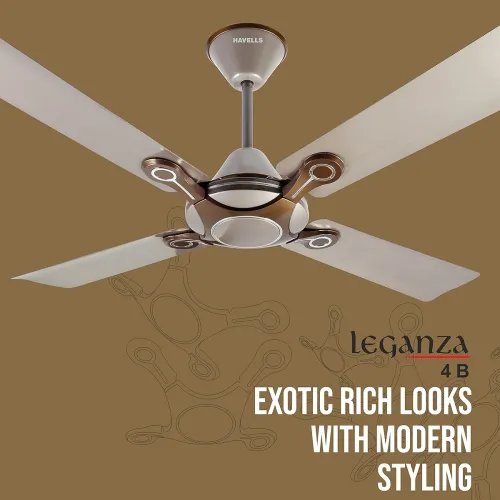 Image of Havells 1200mm Leganza ES 4B Ceiling Fan | Best fan in 4 Blade, Premium Finish Decorative Fan