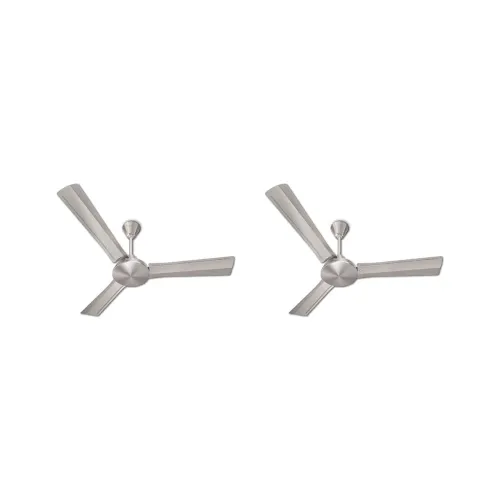 Image of Havells 1200Mm Ep Trendy Energy Saving Ceiling Fan (Brushed Nickel, Pack Of 2), Brown, 1 Star