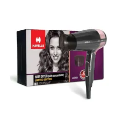Havells 1200W Foldable Hair Dryer; 3 Heat Settings With Cool Shot (Hot / Cool / Warm), Heat Balance Technology | Cool Bl