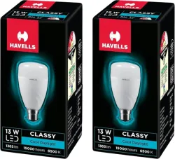 HAVELLS 13 W Basic Standard B22 LED Bulb  (White, Pack of 2)