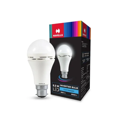 Image of HAVELLS 8.5w LED Emergency Bulb | Shatter Resistant |Cool Day White (6500K) | B22 LED Bulb Base | 